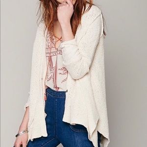 Free People Cream Cardigan